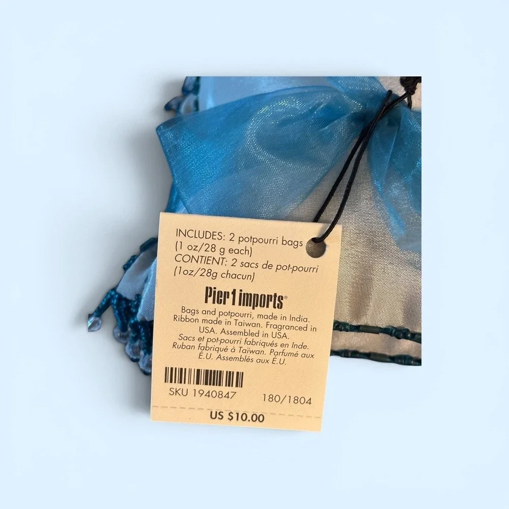 Vintage Pier 1 Imports Oceans Potpourri‎ Sachet Set, circa 2003–2008, NWT